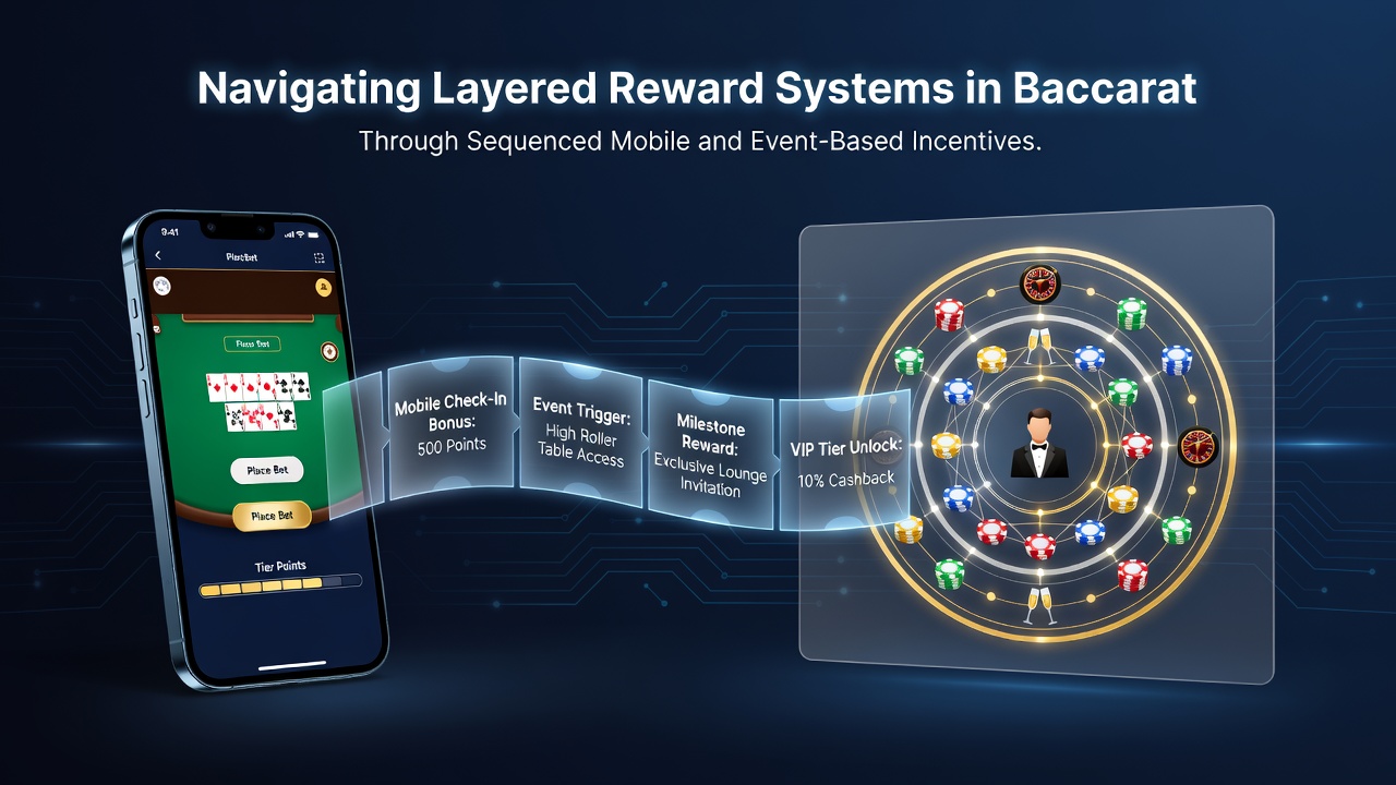 Event-based incentives connecting mobile baccarat play with global tournament networks