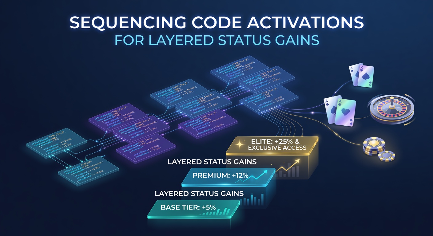 Diagram showing sequential code activation pathways across multiple baccarat platform tiers