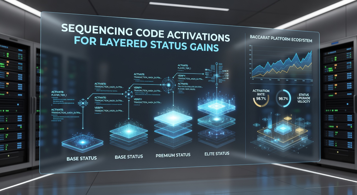 Flowchart illustrating code activation sequences leading to VIP status layers in baccarat ecosystems