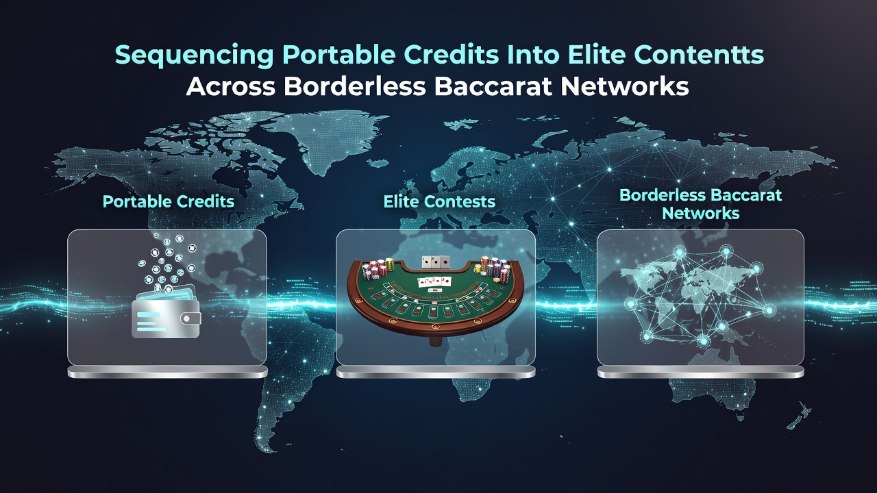 Diagram showing credit sequencing pathways between global baccarat tournament servers