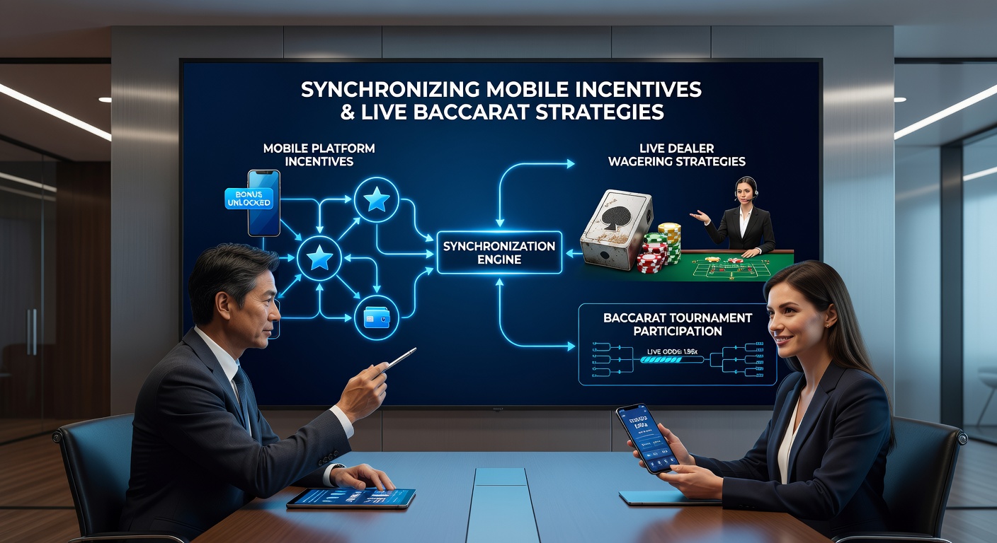 Mobile device displaying baccarat app interface next to a live dealer table setup