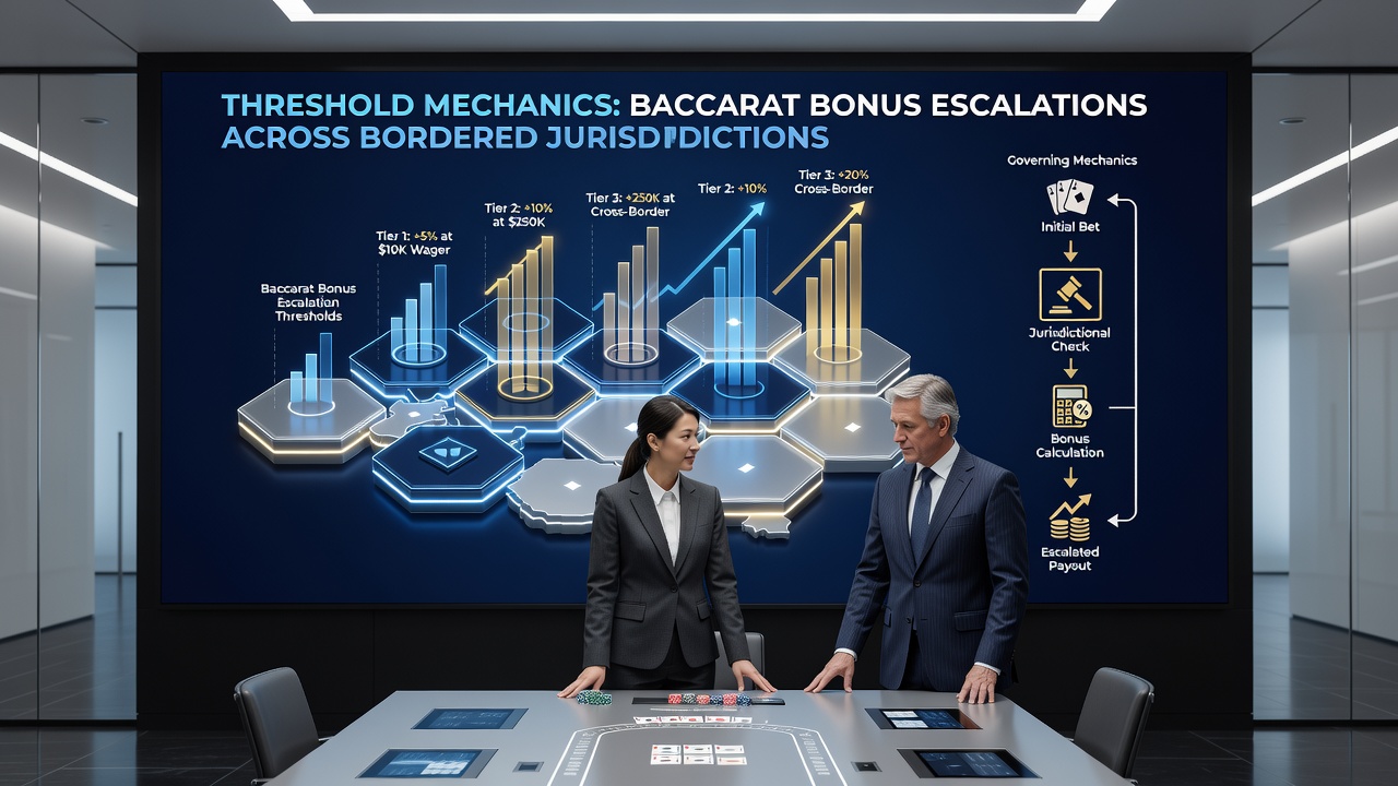 Chart showing baccarat bonus threshold comparisons between Nevada, Macau, and Singapore jurisdictions